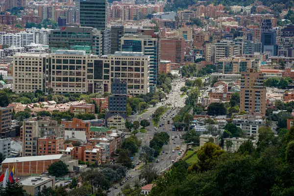 stock image bogota aerial view from monserrate Colombia