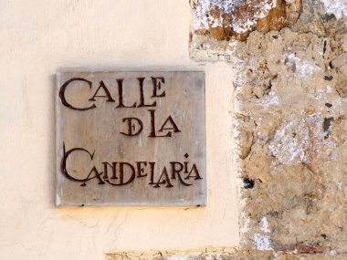 De la Candelaria Bogota Kolombiya sokak tabelası