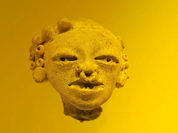 stock image BOGOTA, COLOMBIA - JULY 3, 2024: Superb ceramic pottery on display in the Museo del Oro (Gold Museum). Isolated on background