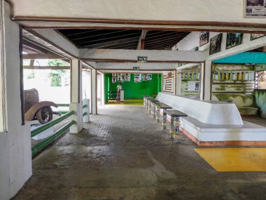 DORADAL, COLOMBIA - 07 Temmuz 2024 - Hacienda Napoles, Pablo Escobar 'ın bilinen malı, şimdi kurbanların anısına müze