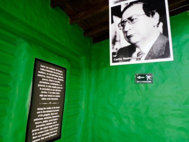 DORADAL, COLOMBIA - 07 Temmuz 2024 - Hacienda Napoles, Pablo Escobar 'ın bilinen malı, şimdi kurbanların anısına müze