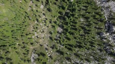 Kuzey İtalya 'nın Trentino, Güney Tyrol kentindeki Dolomites dağ manzarasının Ermentarola Havacılık manzarasından Marmolada.