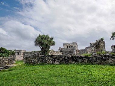 Tulum Maya tarihi arkeolojik sitesi Yucatan Meksika 'yı harap etti