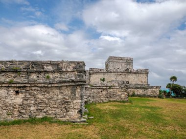 Tulum Maya tarihi arkeolojik sitesi Yucatan Meksika 'yı harap etti