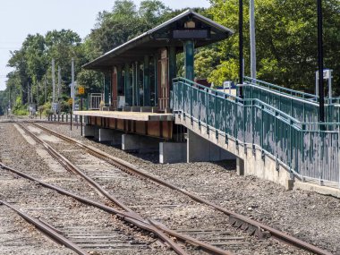 Greenport tren istasyonu Long Island New York Panorama detayı