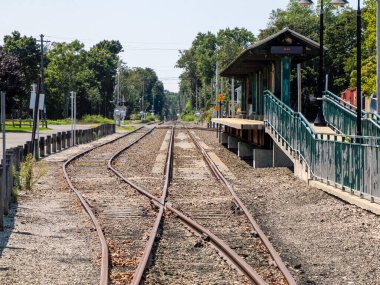 Greenport tren istasyonu Long Island New York Panorama detayı