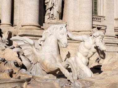 trevi Fountain restorasyon detayları altında