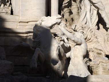 trevi Fountain restorasyon detayları altında