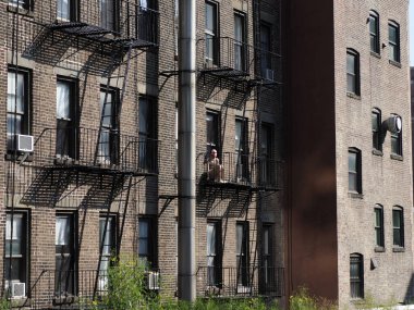 New York şehri yeni bölge kaldırım manzarası ayrıntıları