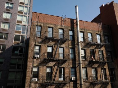 New York şehri yeni bölge kaldırım manzarası ayrıntıları