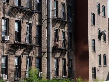 New York şehri yeni bölge kaldırım manzarası ayrıntıları