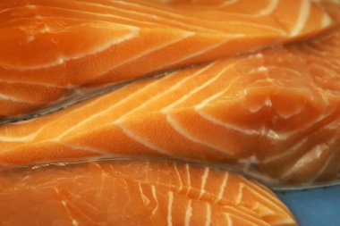 Findlay Market Cincinnati 'de satılık Somon Denizi Yiyecekleri.