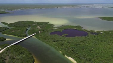 Sian Ka 'an lagoon quintana roo Mexico hava aracı görüntüleri