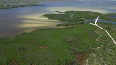 Sian Ka 'an lagoon quintana roo Mexico hava aracı görüntüleri