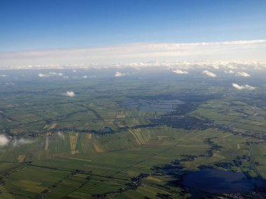 Hollanda Hollanda tarım arazileri hava manzarası