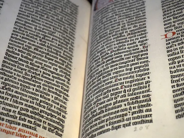 MAINZ, GERMANY - 25 Mayıs 2025 - Johannes Gutenber İncili yeni geçici müzede