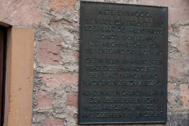 Mainz eski Yahudi alte sinagogu görüşü, Almanya