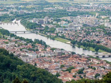 Konigstuhl Almanya 'dan Heidelberg Panorama şehir manzarası