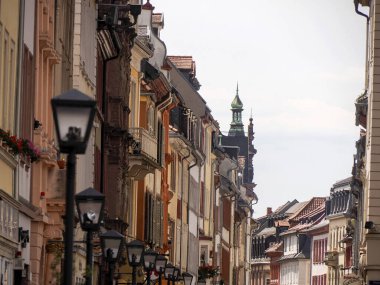 Heidelberg Almanya 'daki antik bina detaylarını kapatın.