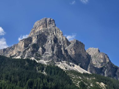 Sassongher Val Badia Dolomites Dağları İtalya Panorama Manzarası