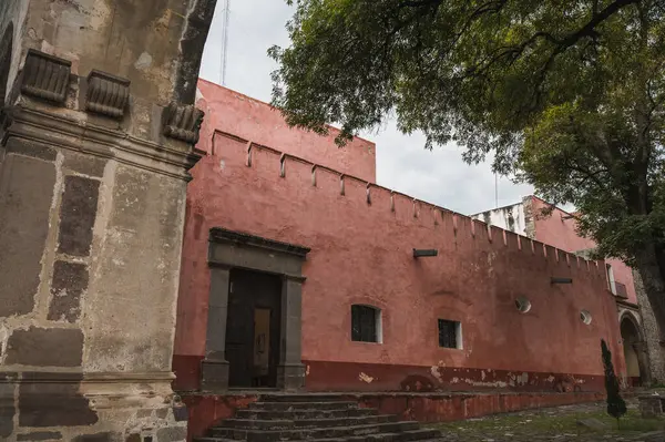Detalhes Templo Antigo Convento São Francisco Tlaxcala México — Fotografia de Stock