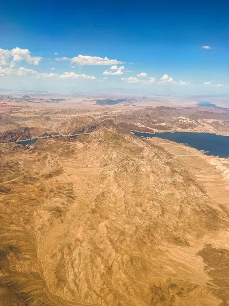 Fotografia Aerea Del Deserto Del Nevada Stati Uniti Possono Vedere — Foto Stock
