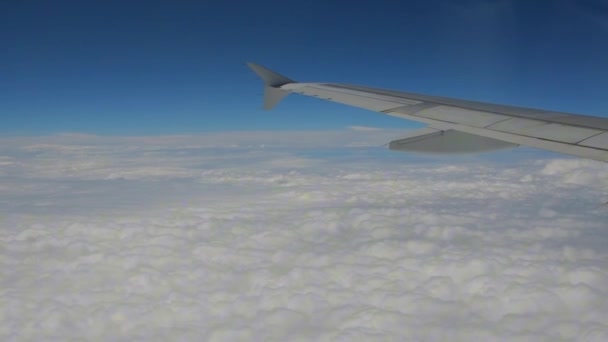 Video Grabado Cámara Lenta Desde Ventana Avión Mostrando Viaje Pueden — Vídeo de stock
