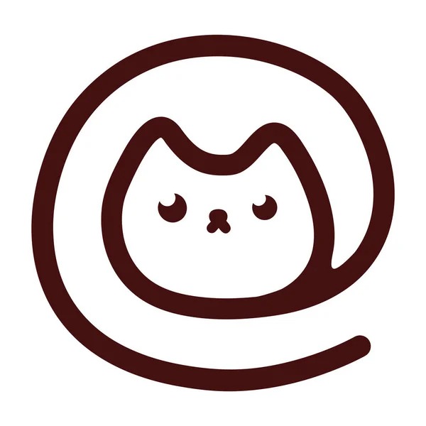 Comercial Símbolo Como Icono Vector Gato — Archivo Imágenes Vectoriales