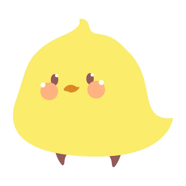 Cute Little Yellow Bird Vector Illustration — Stock Vector