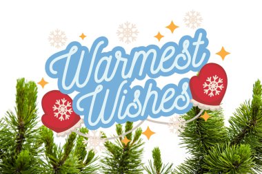 En içten selamlama kartı ya da kalpli ve kar taneli pankart