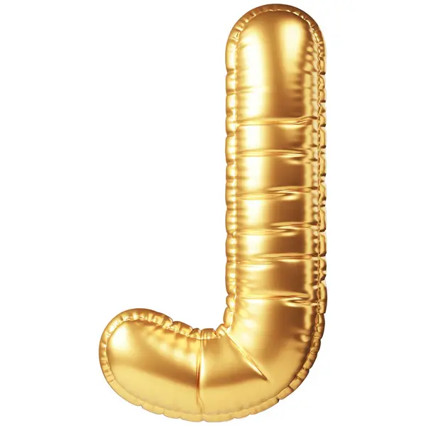 Gouden Heliumballon Vorm Van Een Hoofdletter Realistische Decoratie Design Element — Stockfoto