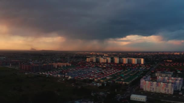 Nové Budovy Nové Rezidenční Čtvrti Města Almaty Nové Vysoké Budovy — Stock video
