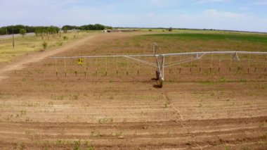 Shymkent şehrinde tarımın gelişimi. Güney Kazakistan bölgesinde tarlalar ekiyor. Kazakistan 'da gelişmiş sulama sistemi olan alanlar. Kazakistan 'daki kırsal tarım alanları