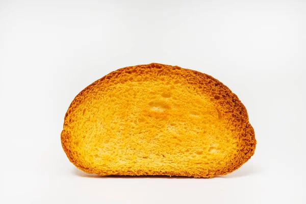 Hafif Arka Planda Pişmiş Ekmek Dilimleri Fırında Pişmiş Tatlı Beyaz — Stok fotoğraf