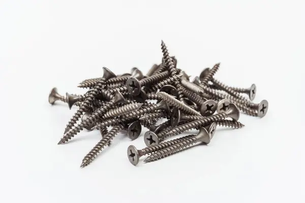 Screws White Background Photo Self Tapping Screws Catalog Light Background Stock Picture