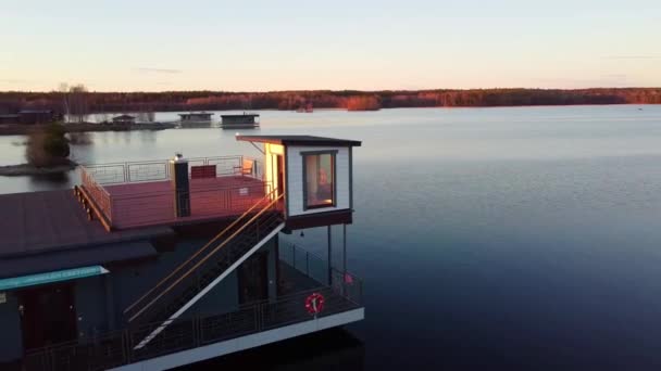 Yanisyarvi Gölünün Havadan Görünüşü Karelia Rusya — Stok video