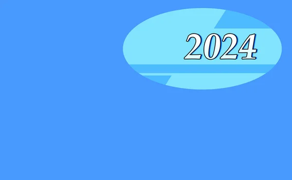 Texto 2024 Sobre Fondo Azul Postal Feliz Año Nuevo 2024 —  Fotos de Stock