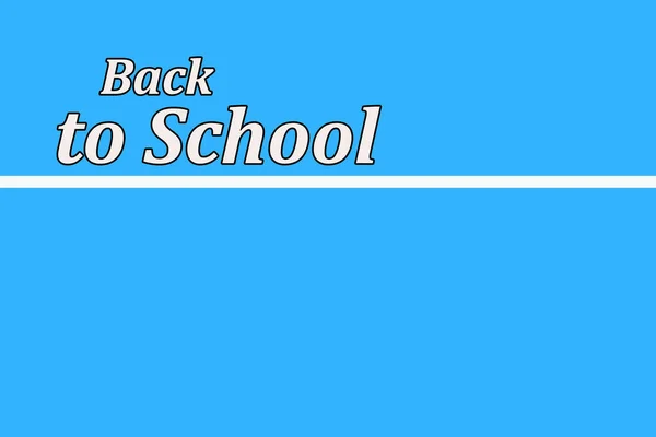Text Back School Blue Background School Banner Blue Background Clipart — Stock Photo, Image