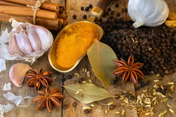 Matlagning Kryddor Som Används För Att Tillsätta Smak Och Krydda — Stockfoto