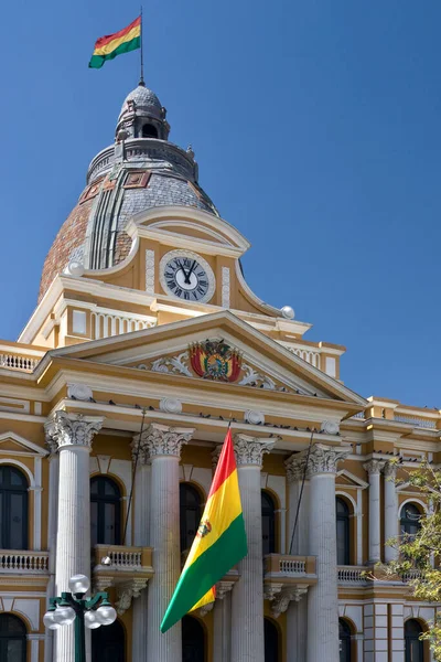 Radnice Prezidentský Palác Náměstí Plaza Murillo Městě Paz Bolívii Jižní — Stock fotografie