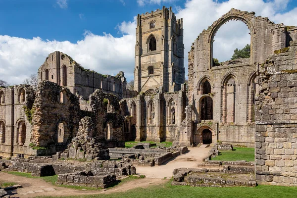 Ruinerna Fountains Abbey Nära Ripon North Yorkshire Nordöstra England Klostret — Stockfoto