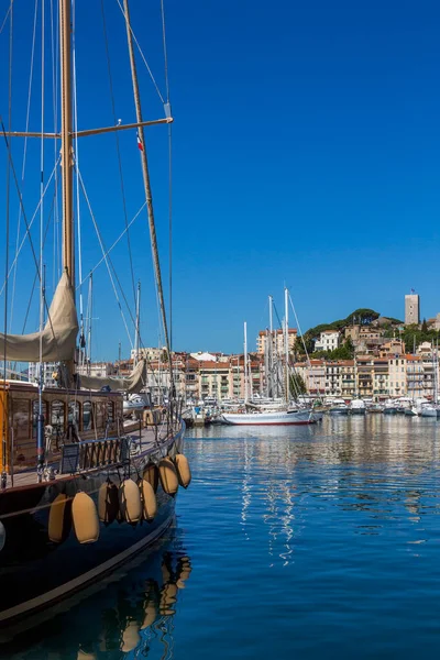 Hamnen Cannes Gamla Stan Cote Azur Södra Frankrike — Stockfoto