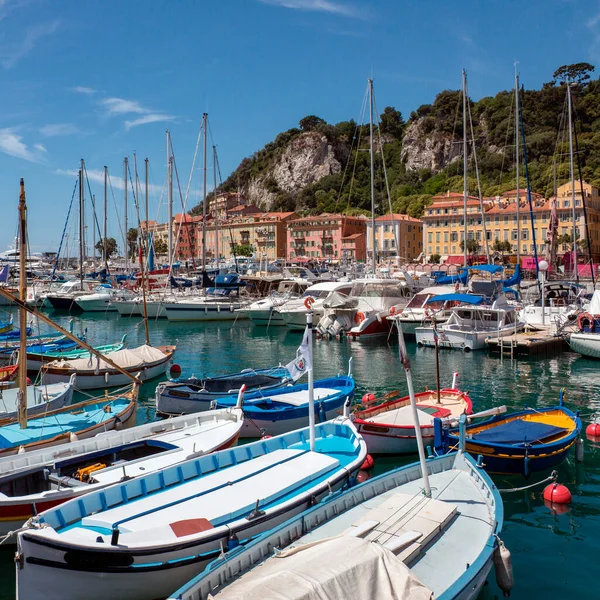Přístav Přístavu Nice Azurovém Pobřeží Francouzské Riviéře Jižní Francie — Stock fotografie