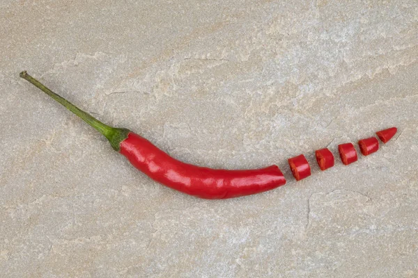 Hot Spicy Jalapeno Chili Pepper Stone Surface — Stock Photo, Image