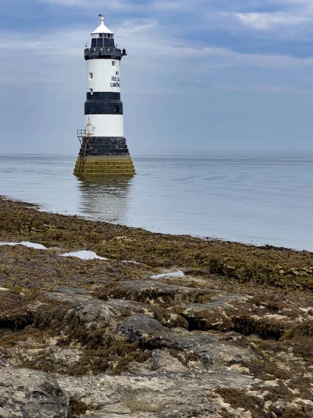 Penmon Lighthouse Beaumaris Island Anglesey North Wales Coast — Stock Photo, Image