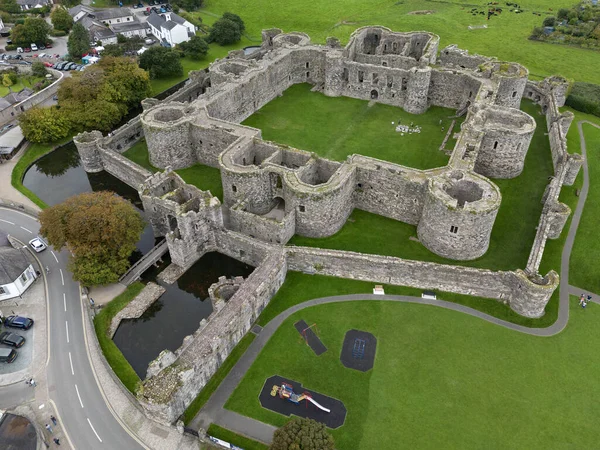 Aerial View Ruins Beaumaris Castle Island Anglesey North Wales United — Stock Photo, Image