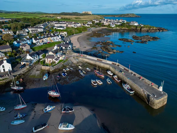 Aerial View Cemaes Bay Island Anglesey North Wales United Kingdom — Stock Photo, Image