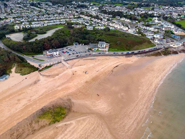 Aerial View Town Seafront Benllech Island Anglesey North Wales — Stock Photo, Image