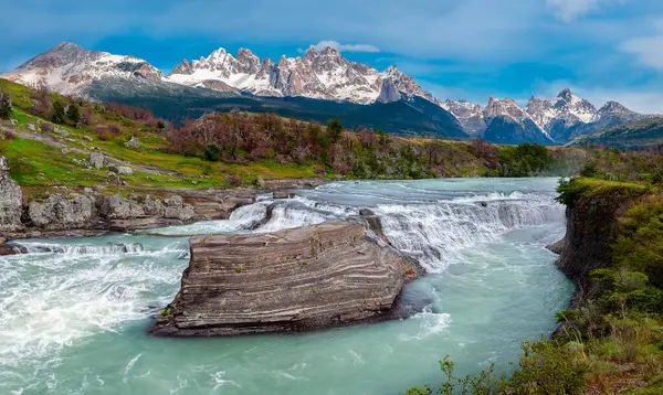 Waterfall Rapids Torres Del Paine National Park Patagonia Southern Chile — Stock Photo, Image