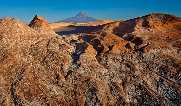 Tarde Sol Valle Luna Vale Lua Deserto Atacama Norte Chile — Fotografia de Stock